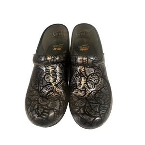 Dansko XP 2.0 WOMENS  Black Silver Comfort‎ Clogs Mules Shoes SIZE 41 US 10.5